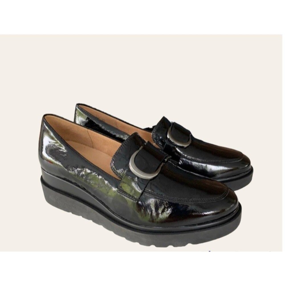 Naturalizer Somerset Wedge Loafer Black Size 10M